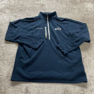 Columbia Fast Trek III Half Zip Jacket Mens XXL Blue Fleece Busch Outdoor Hiking